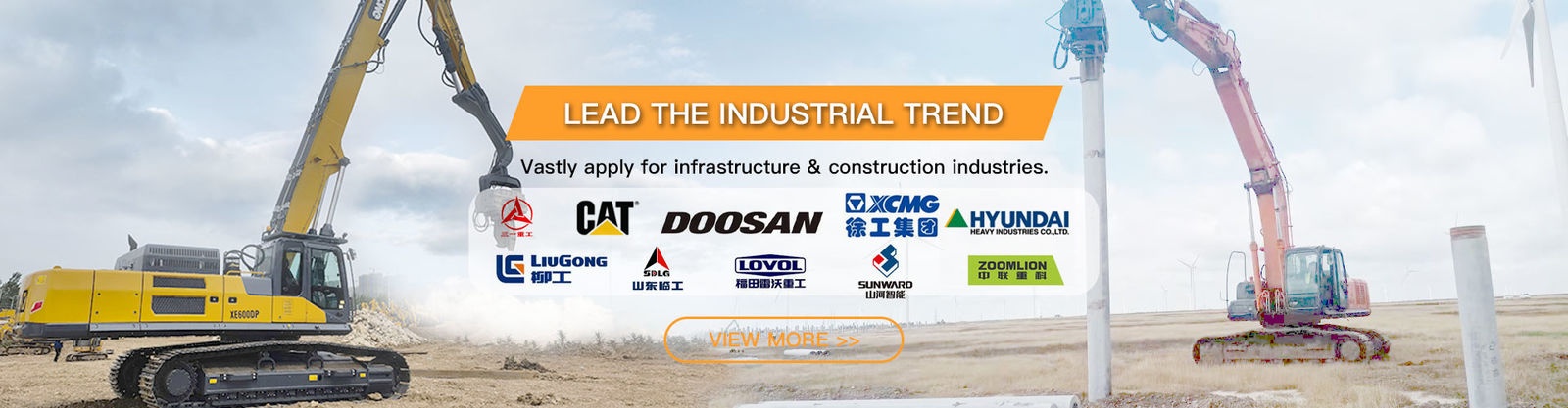 Vier exzentrische Pfahlfahrer