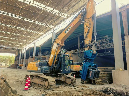 Side Grip Excavator Mounted Hydraulic Vibro Hammer For Narrow Construction Projects