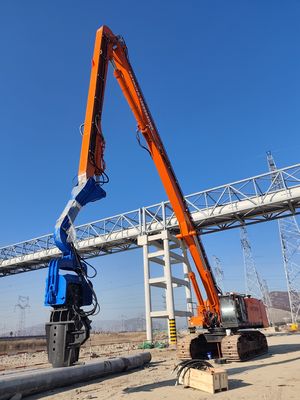 Photovoltaic Pile Driver For Cement Piles 48-52 Ton HITACHI Excavator