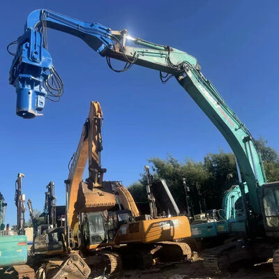 Excavator Mounted Hydraulic Pile Driver - Solar Panel Project Adaptable & Low Maintenance