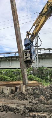 35ton SHANTUI 335LC Excavator Side Grip Hydraulic Vibro Hammer for 12M Pile Driver