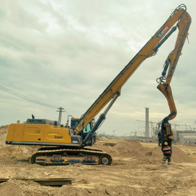 Heavy-Duty Sheet Pile Driver | Excavator-Mounted Design | High-Frequency Vibration