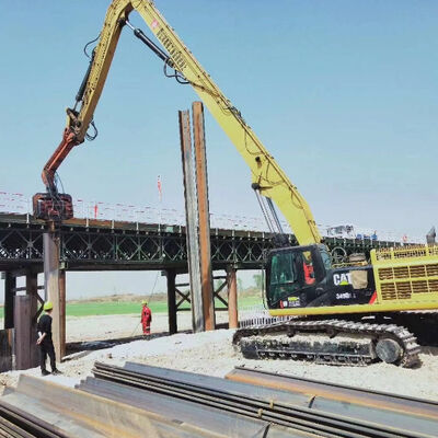 Hydraulic Pile Driver For Excavators - Blue Design With Larsen Steel Sheet Pile Compatibility